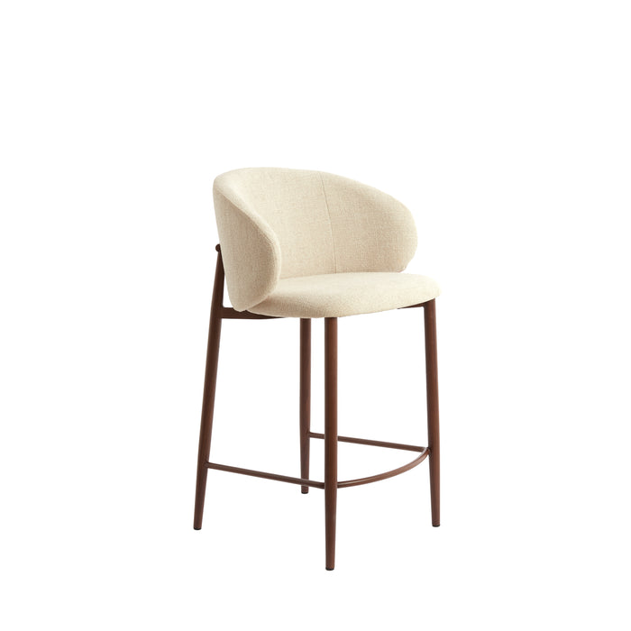 Light & Living Light&living Barkruk 57x55x94 cm ALUKO crème+bruin