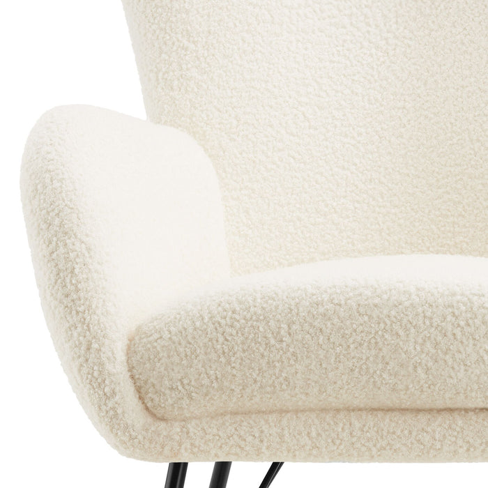 tectake® Schommelstoel Swing met stalen glijders en dikke bekleding