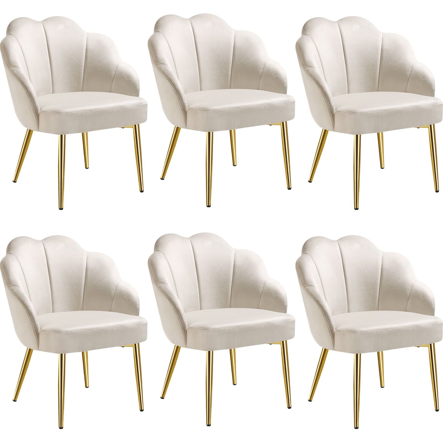 tectake® Cocktail stoel Hellen, gestoffeerd met fluwelen bekleding