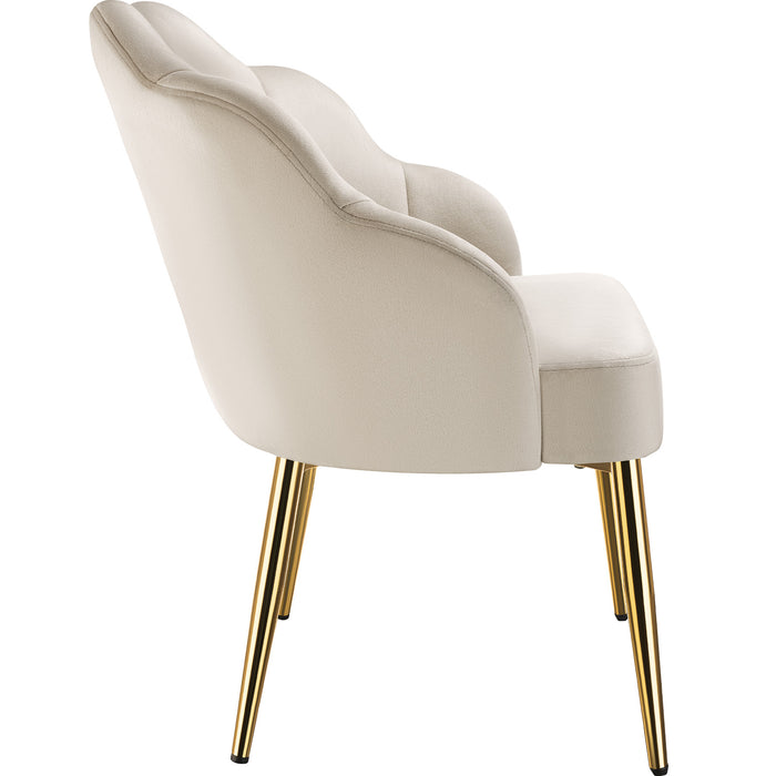 tectake® Cocktail stoel Hellen, gestoffeerd met fluwelen bekleding