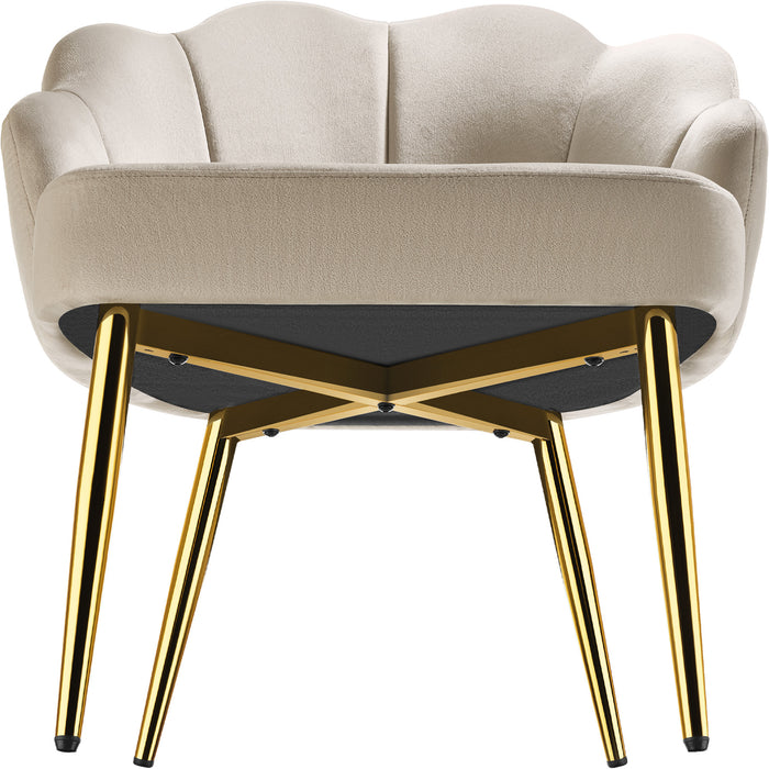 tectake® Cocktail stoel Hellen, gestoffeerd met fluwelen bekleding