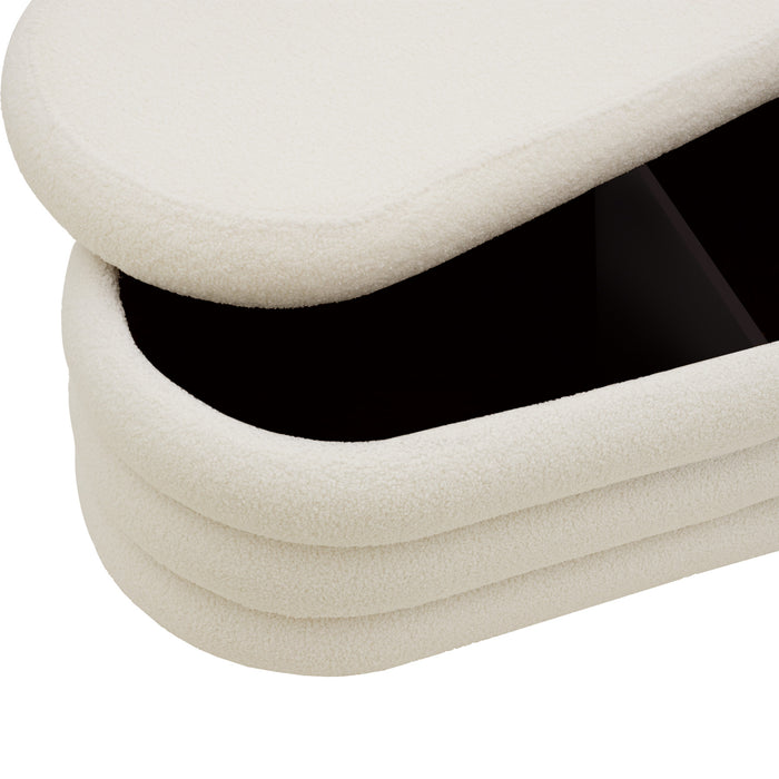 tectake® Gestoffeerde zitbank Altu met veel opbergruimte