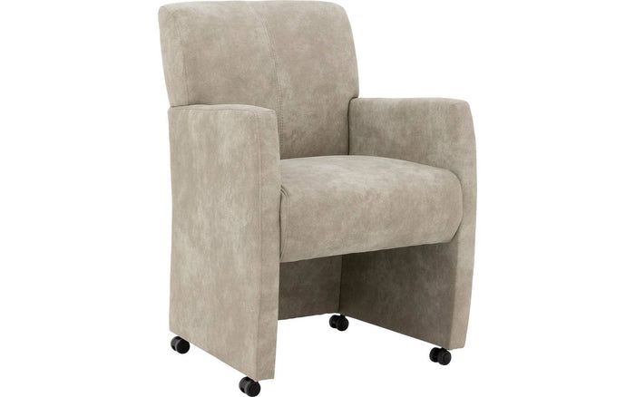 Goossens  Eetkamerstoel Alex -  Kunstleer met armleuning