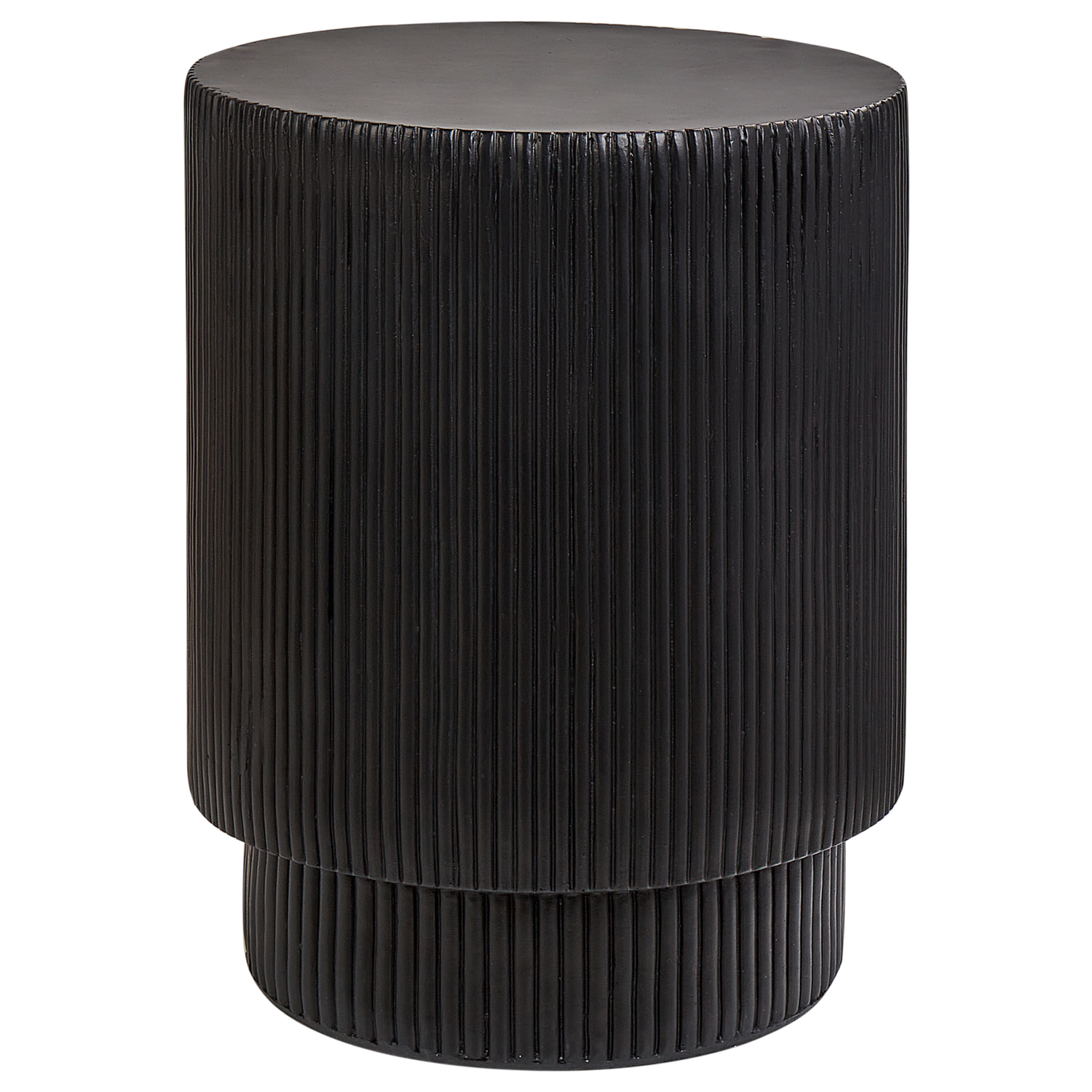 Beliani - BICCARI - Bijzettafel - Zwart - Lichtbeton