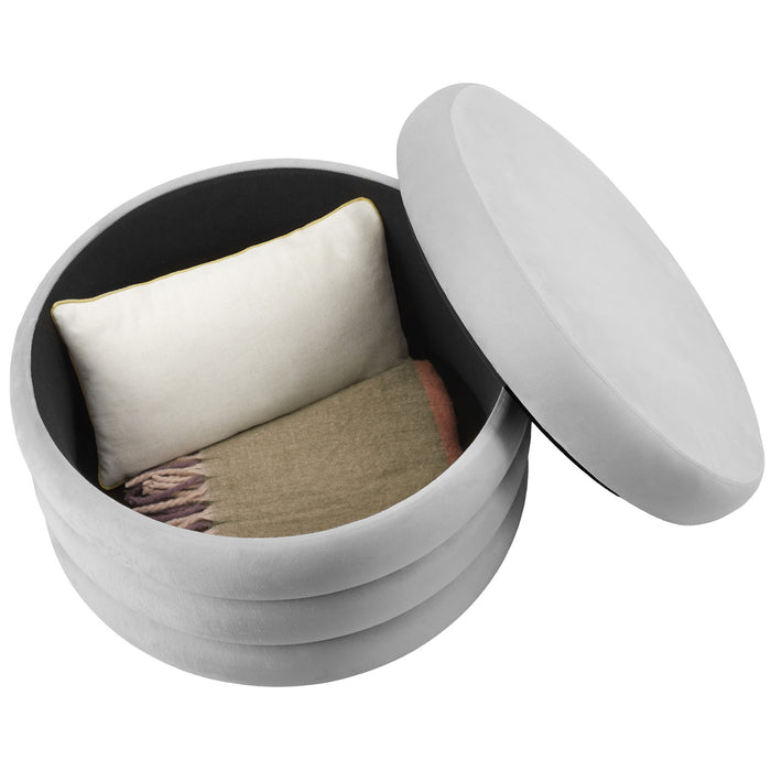 tectake® Hocker Altu XL, gestoffeerd, opbergruimte