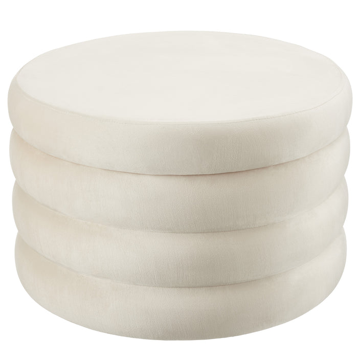 tectake® Hocker Altu XL, gestoffeerd, opbergruimte