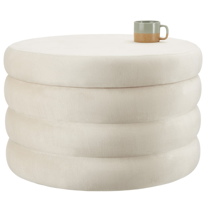 tectake® Hocker Altu XL, gestoffeerd, opbergruimte