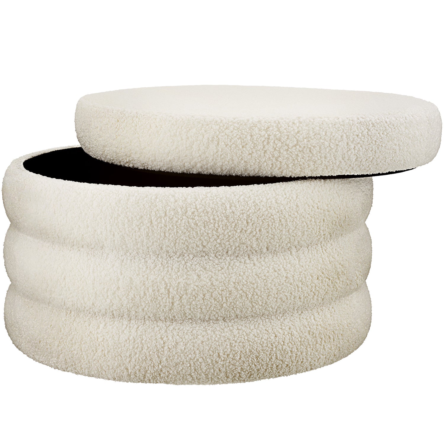 tectake® Hocker Altu XL, gestoffeerd, opbergruimte