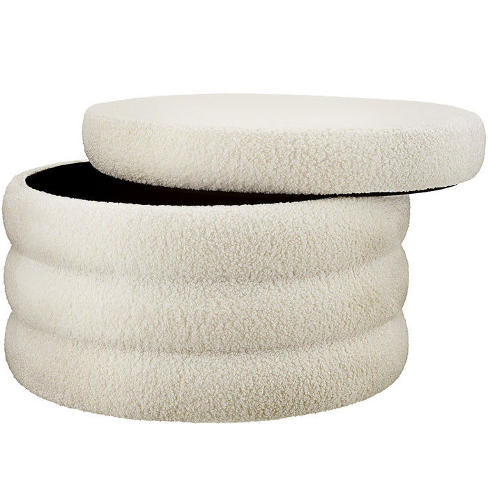 tectake® Hocker Altu XL, gestoffeerd, opbergruimte