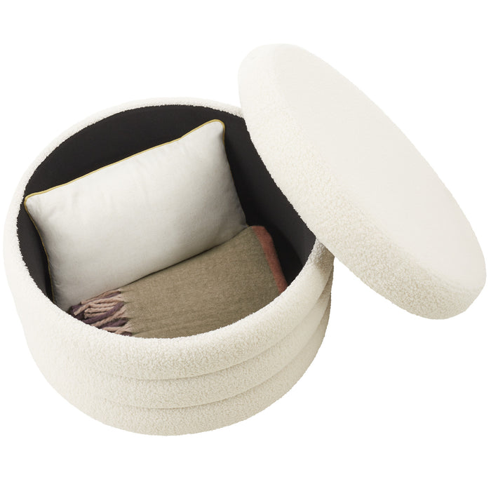 tectake® Hocker Altu XL, gestoffeerd, opbergruimte