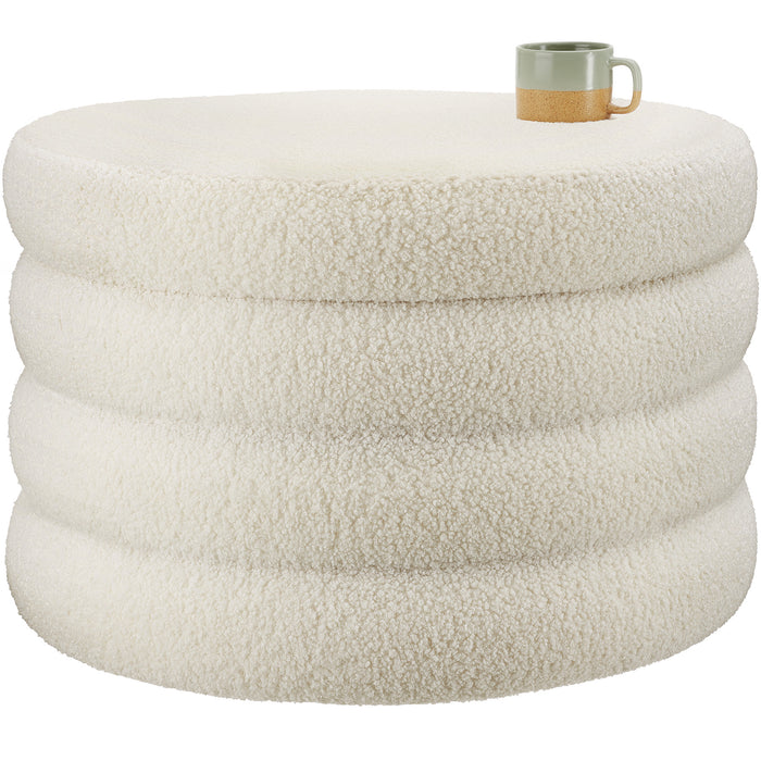 tectake® Hocker Altu XL, gestoffeerd, opbergruimte