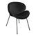 PTMD Janne Velvet Zwart eetkamer stoel metalen poo