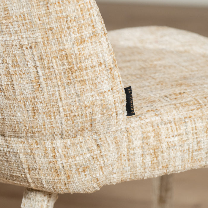 Bronx71 Eetkamerstoel Charlie chenille beige