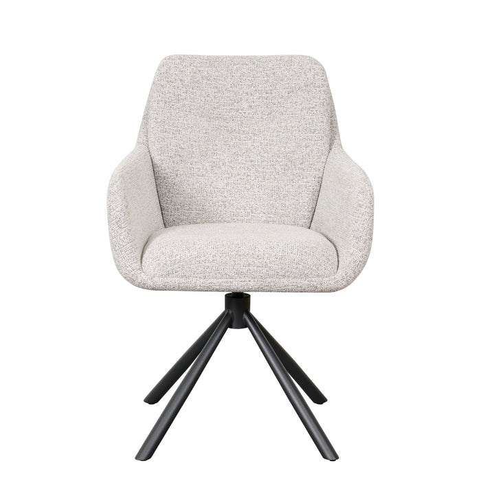 Eetkamerstoel Genk - Grijs - Textiel - 59x88x63cm (BxHxD)