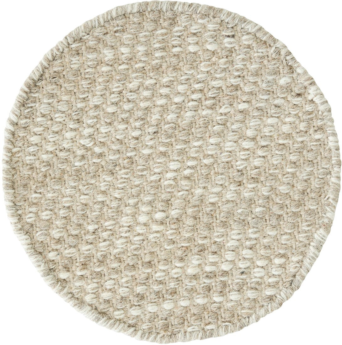 MUST Living Carpet Asuri round medium,Ø200 cm, sand, 80% wool 20% c...