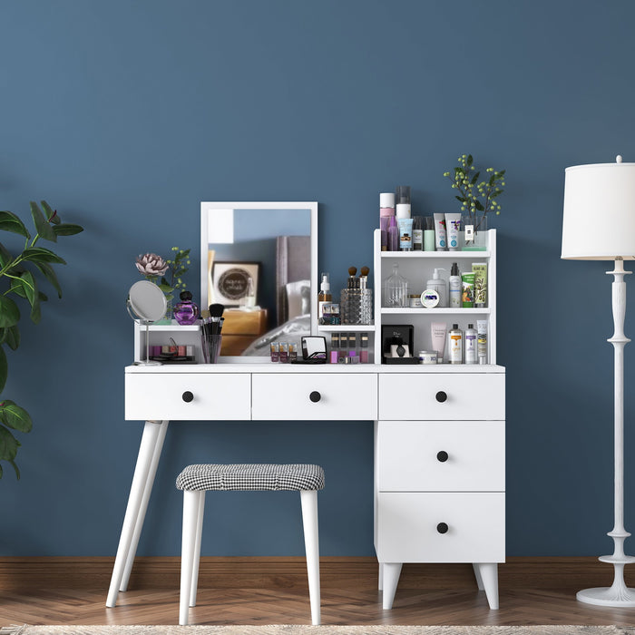 Giga Meubel - Make-up Tafel - 112cm - Incl. Kruk - Bulon