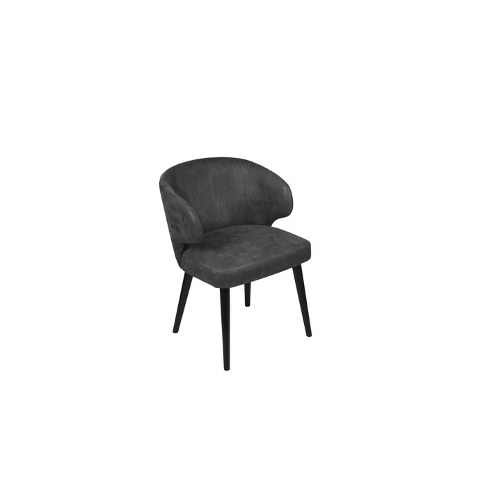 PTMD Fiori Anthracite Terra Leather Dining Chair