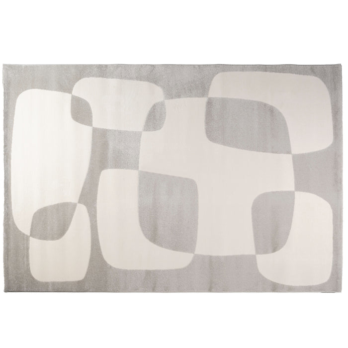 Vloerkleed Tim - Creme|Grijs|Wit - Textiel