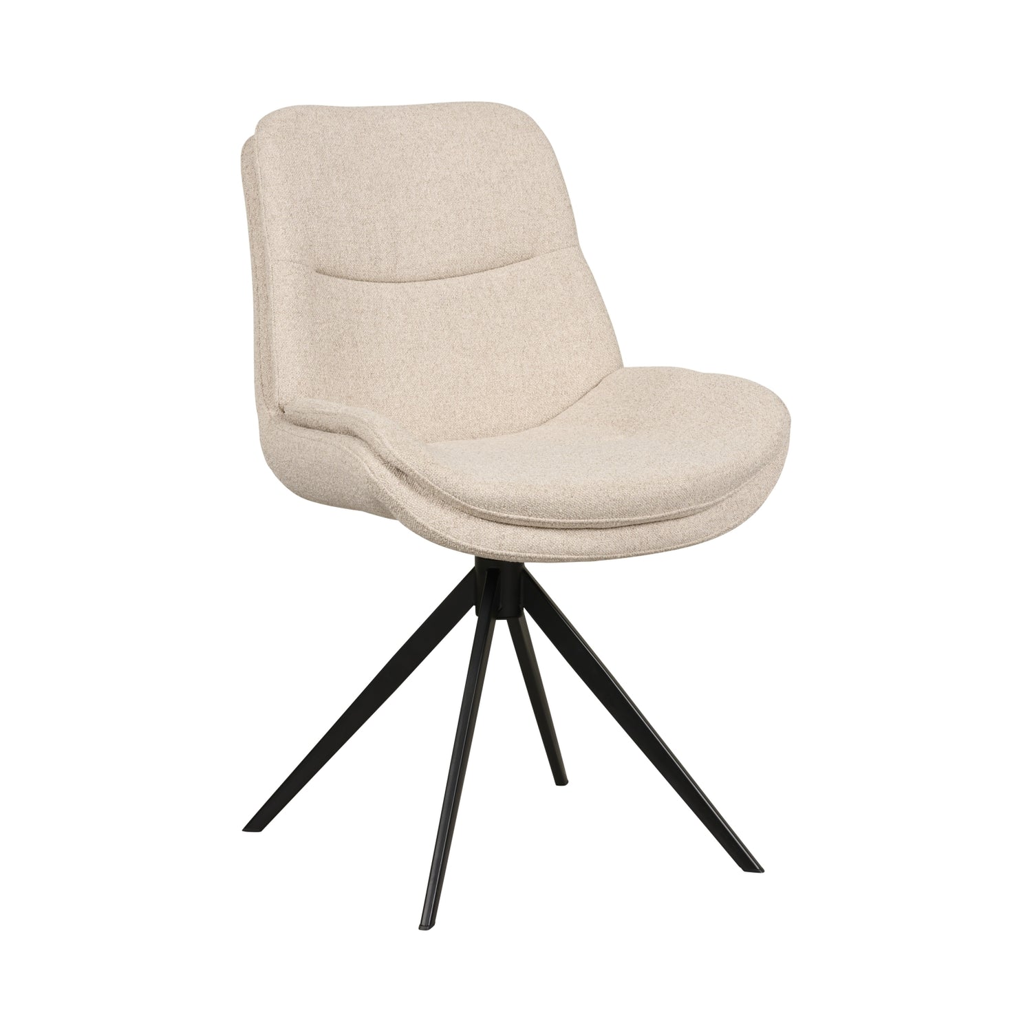 Eetkamerstoel Notion - Beige|Creme - Textiel | Metaal