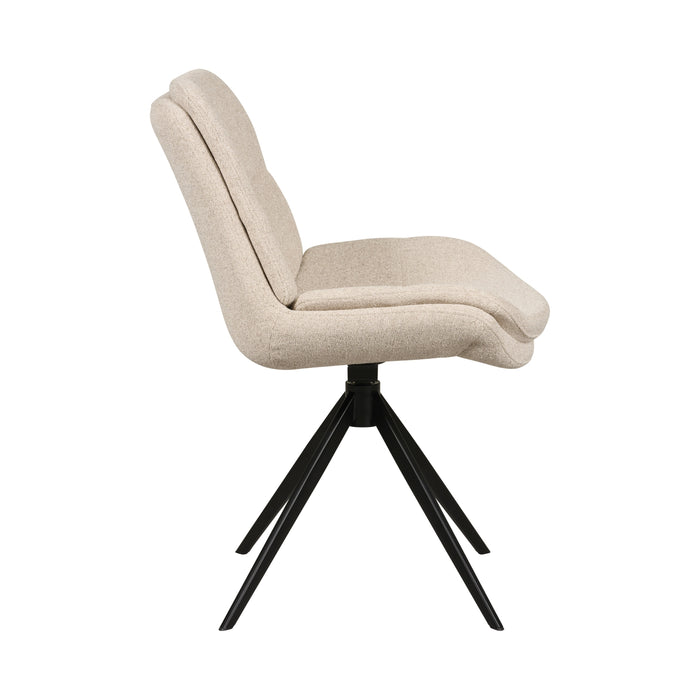 Eetkamerstoel Notion - Beige|Creme - Textiel | Metaal