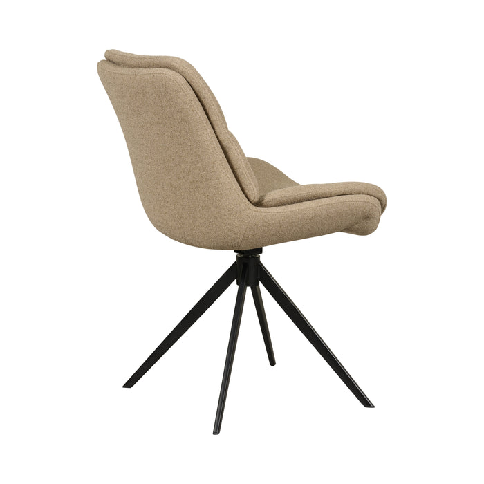 Eetkamerstoel Notion - Beige|Bruin - Textiel | Metaal