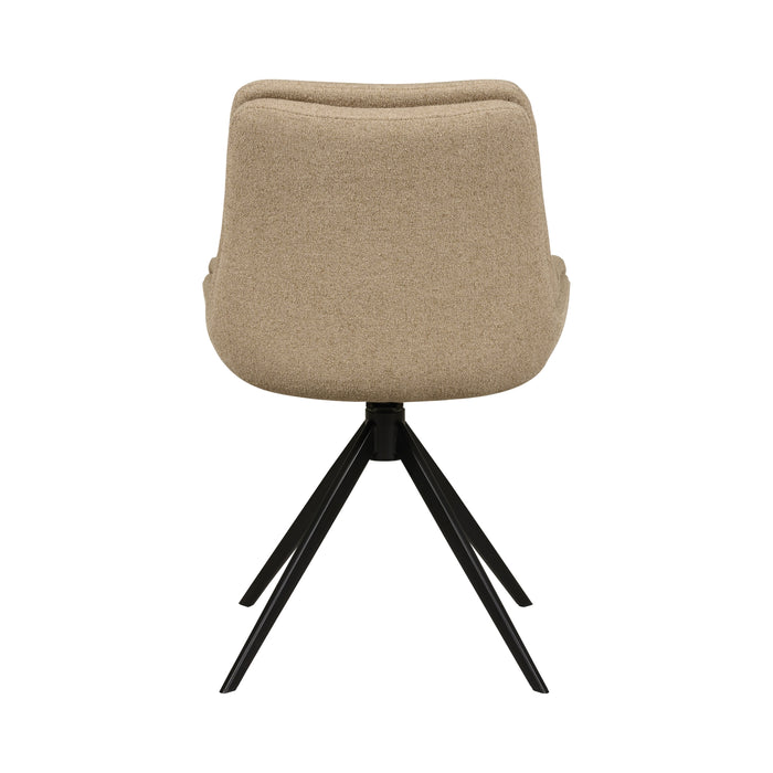 Eetkamerstoel Notion - Beige|Bruin - Textiel | Metaal