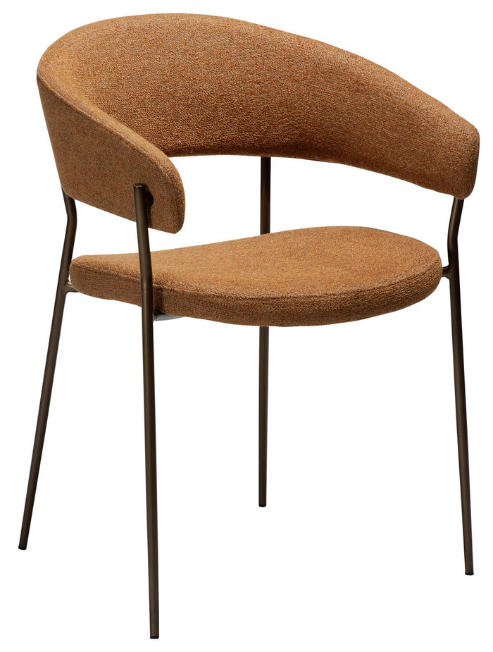 Dan-Form Reboot Pompoen Bouclé Armstoel set van 2