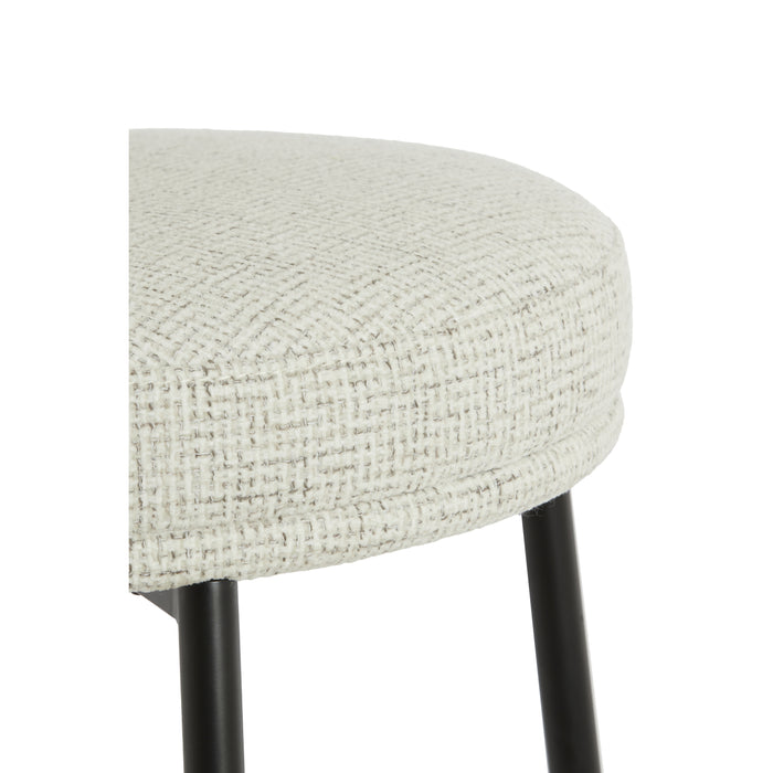 Light&living Barkruk 52,5x51x93 cm HARVIE crème+mat zwart