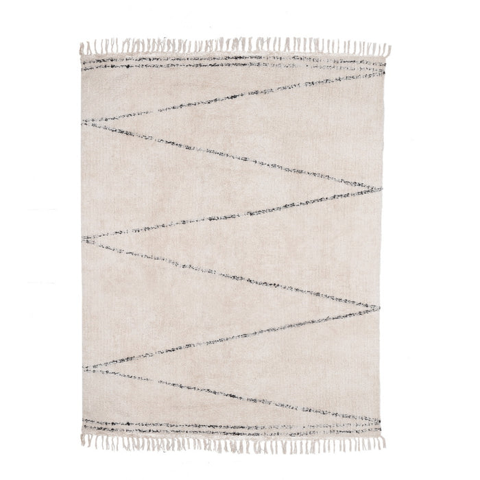 Giga Meubel - Vloerkleed 200x300cm - Beige & Zwart - Katoen Polyester