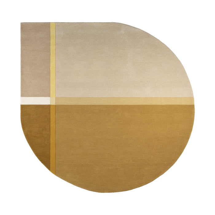 Vloerkleed 200 Pam - Beige|Geel|Goud|Oker - 100% Wol