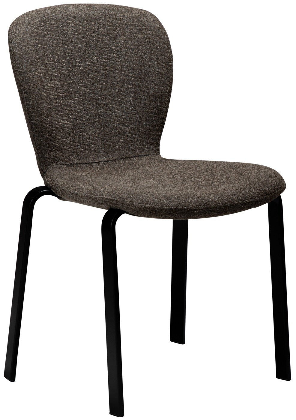 Dan-Form Heap Bruin Bouclé Eetkamerstoel set van 2