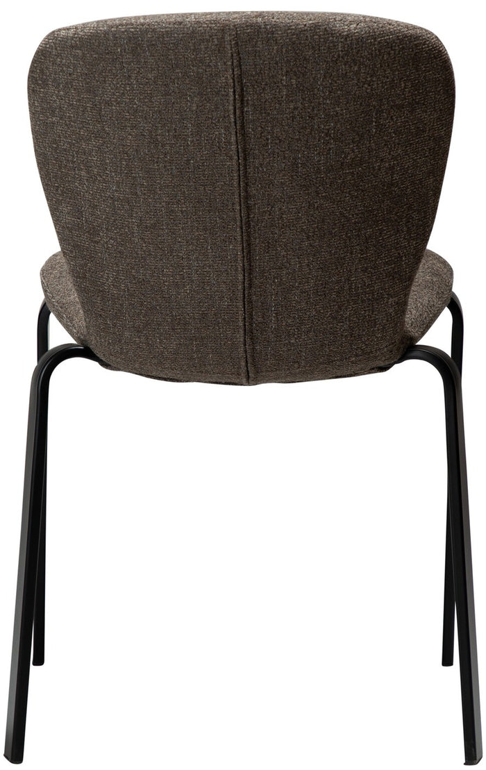 Dan-Form Heap Bruin Bouclé Eetkamerstoel set van 2