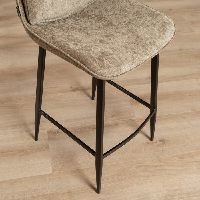 Bronx71 Velvet barkruk Trevi taupe 68 cm