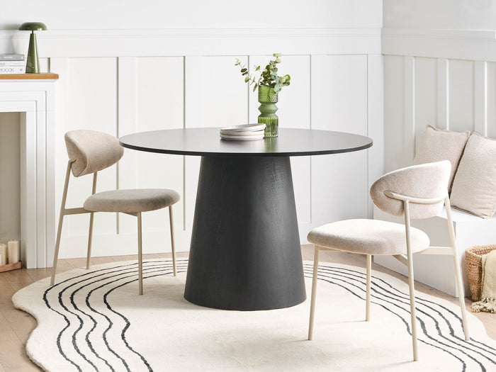 Beliani - OYEN - Eettafel - Zwart - 120 cm - MDF