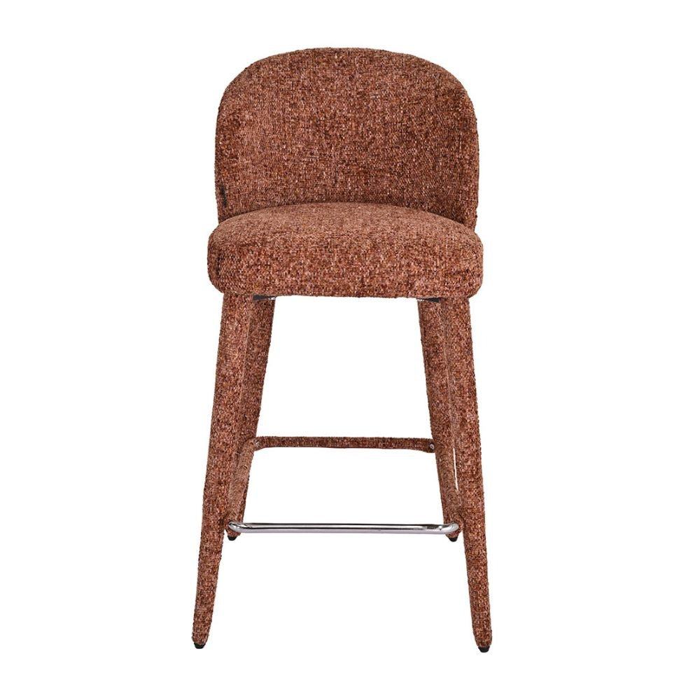 Bronx71 Barkruk Charlie chenille koper 69 cm