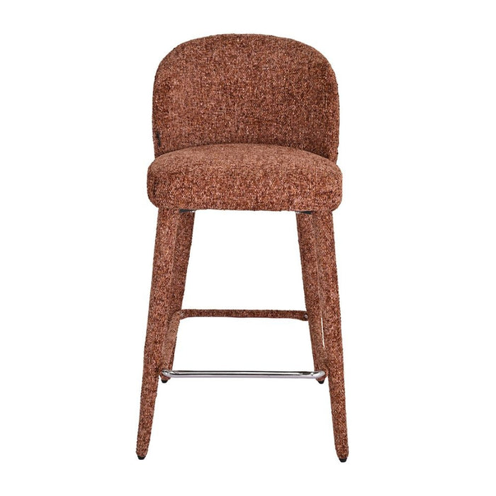 Bronx71 Barkruk Charlie chenille koper 69 cm