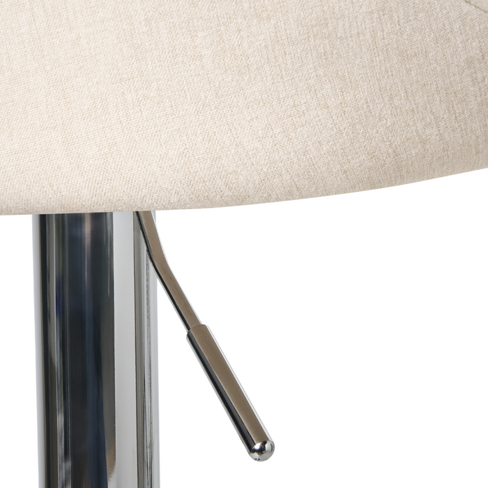 Beliani - LUCCA - Barkruk set van 2 - Lichtbeige - Stof