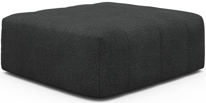 Kragelund Kornum Ottoman Houtskool Zwart Bouclé