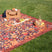 Beliani-DILBAR-Picknickkleed-Lichtrood-200 x 200 cm-Polyester
