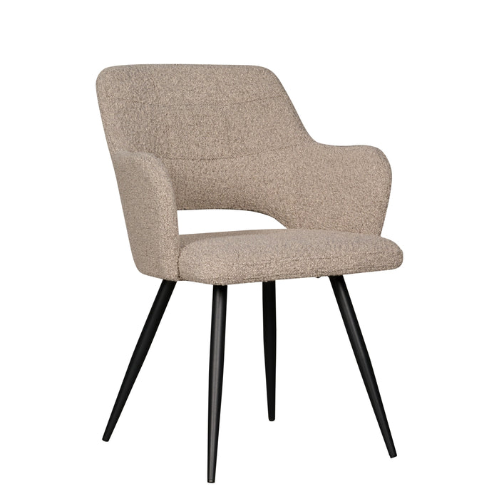 Eetkamerstoel Ziggy - Beige|Bruin - Textiel