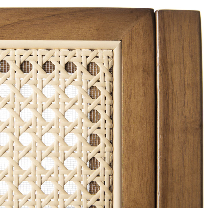 tectake® Houten stoel Lizzy met Weens vlechtwerk in boho-stijl