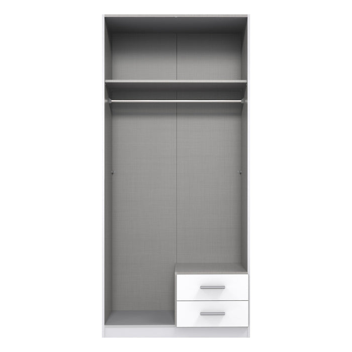 Kledingkast Stratum Antraciet|Grijs|Hout - Eiken|Hout - Naturel