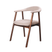 DS4U Quinn eetkamerstoel beige - donkerbruin hout