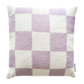 Maison Deux Checkerboard Kussenhoes - Lila / Wit