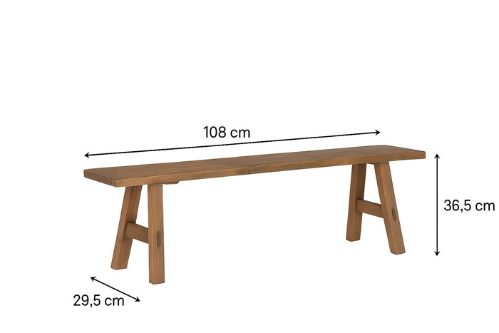 Mica Decorations Bold Houten Bankje - L108 cm - Gerecycled Hout