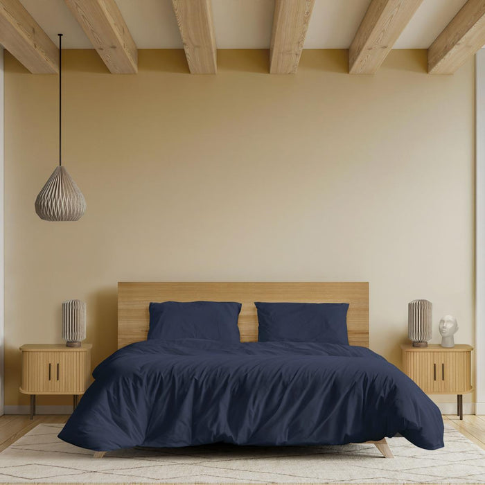 by fonQ Fresh Dekbedovertrek 140 x 200/220 cm - Indigo Blue