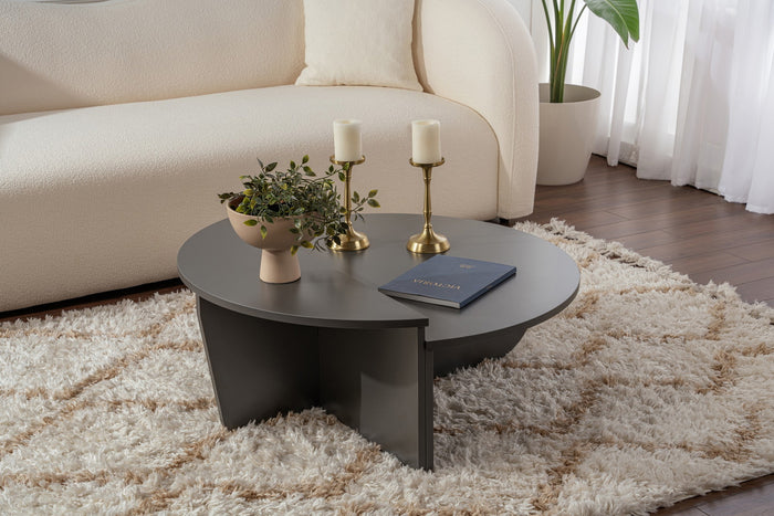 Giga Meubel - Salontafel Rond Antraciet - 90x90x35cm - Orion