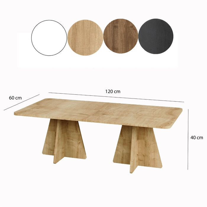 Giga Meubel - Salontafel Rechthoek Naturel - 120x60x40cm - Mushroom