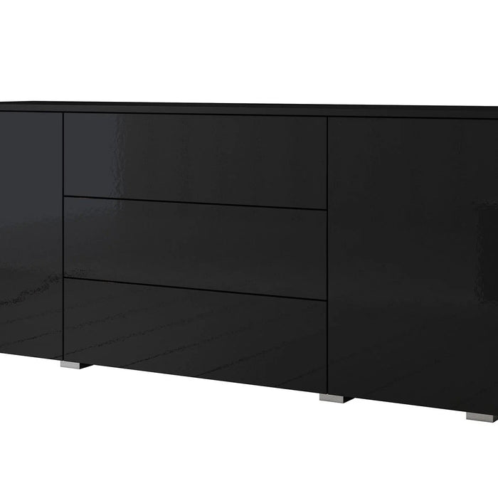 Meubella - Dressoir Pure - Zwart - 150 cm