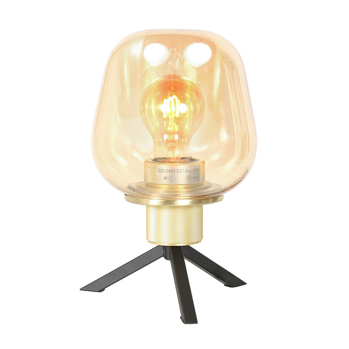 Steinhauer - Tafellamp Messing Metaal|Glas - 15x15x23cm - Reflexion